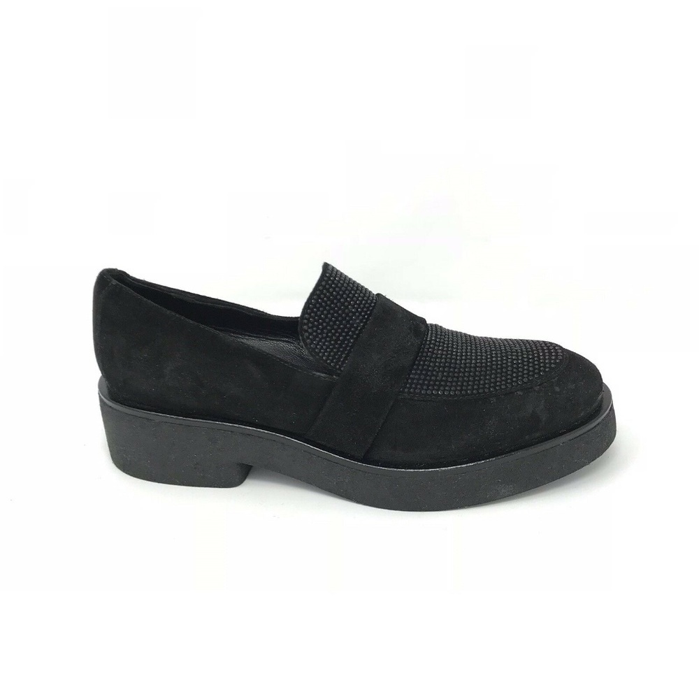 Sesto Meucci Black Suede Stud Platform Shoes 9